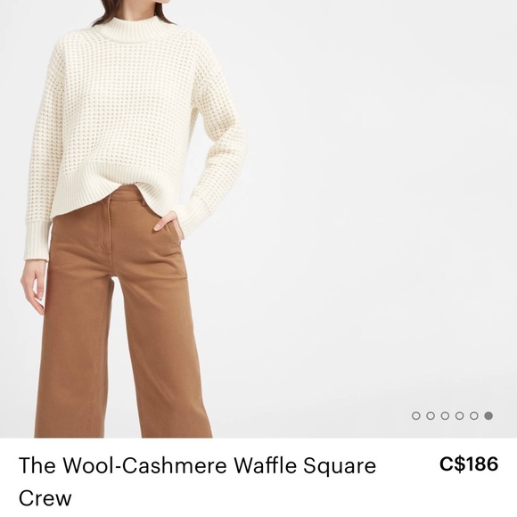 EVERLANE wool + cashmere waffle sweater - size XXS - Picture 4 of 6
